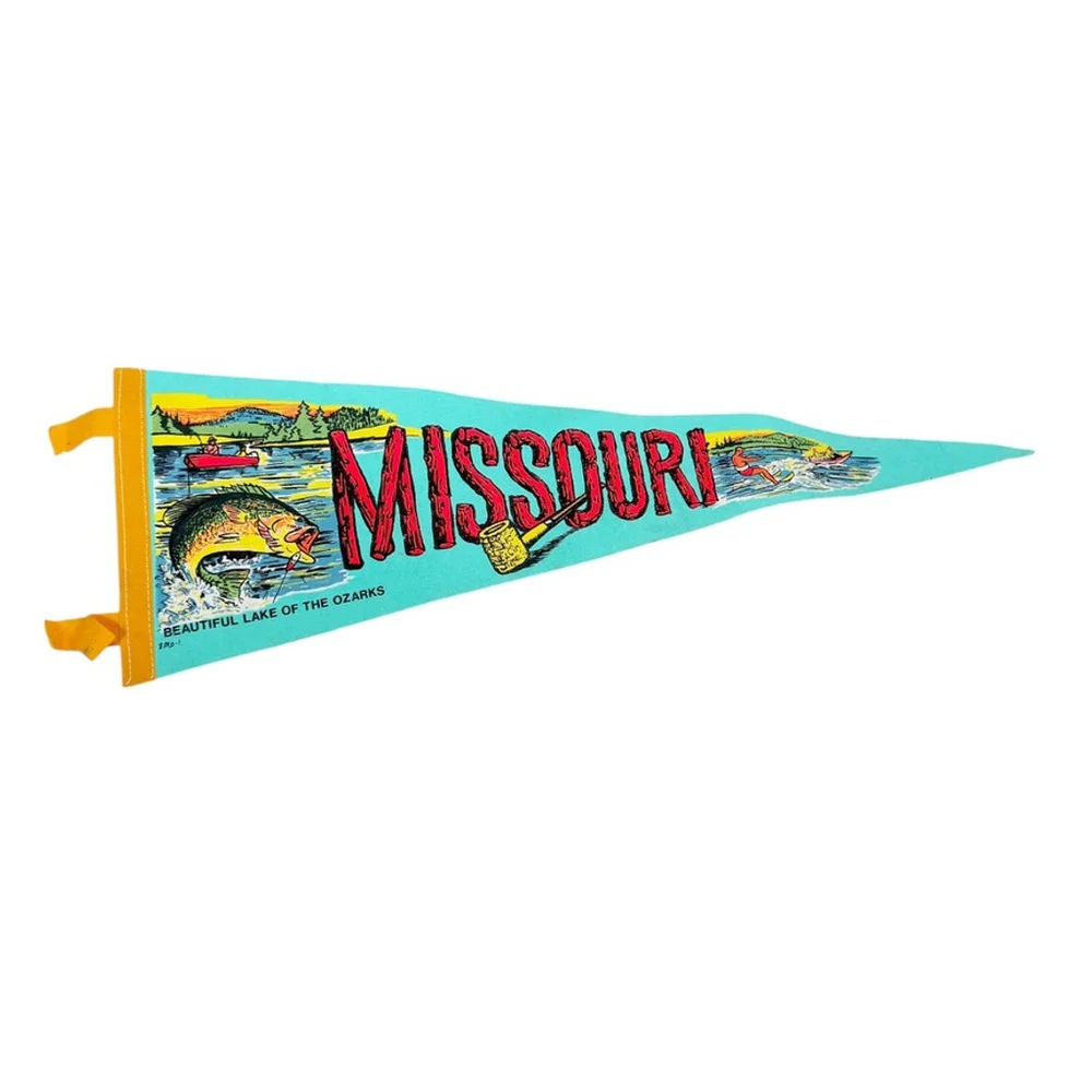 Vintage Missouri State Pennant Vibrant Decor Man Cave Felt Mid Century 24